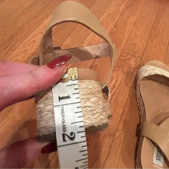 Steve Madden Accord Espadrille Platform Sandals Strap Tan Women’s Size 9 - Picture 8 of 8
